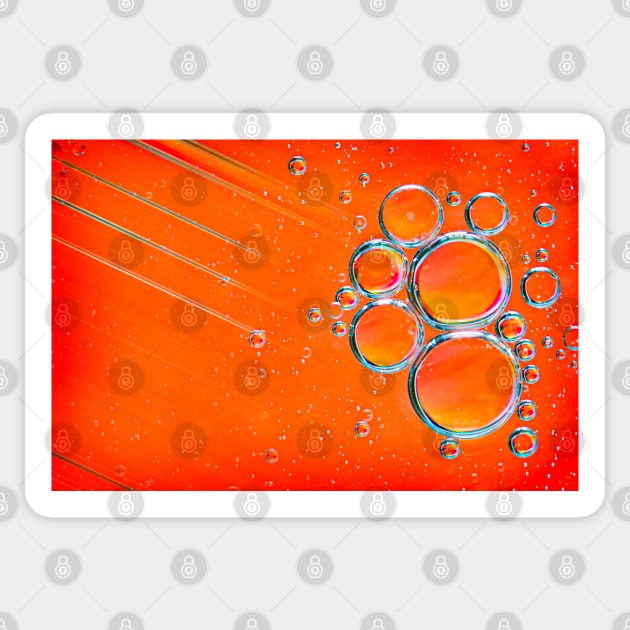 Orange Bubbles Oil and Water Sticker by heidiannemorris